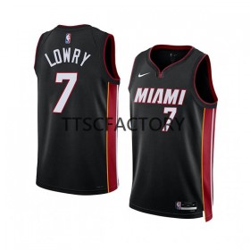 Herren NBA Miami Heat Trikot Kyle Lowry 7 Nike 2022-23 Icon Edition Schwarz Swingman